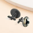 thumbnail image 6 of Crow Elegant Stainless Steel Cufflink Set for Formal Attire, Made of Stainless Steel, for Special Occasions, 6 of 6
