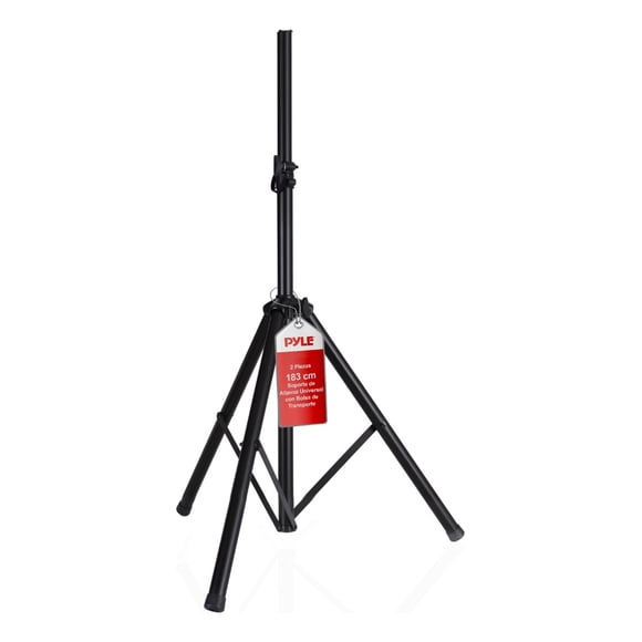 Soporte Universal para Altavoces Pyle, Base Tripié con Pies Antideslizantes, Altura Ajustable de 107 cm a 178 cm, Capacidad de Carga de 59kg, con Inserto Compatible de 35 mm, Ideal Escenario o Estudio