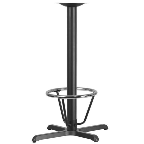 Flash Furniture Beverly 23.5'' x 29.5'' Restaurant Table X-Base with 3'' Dia. Bar Height Column and Foot Ring