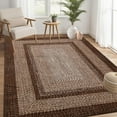 thumbnail image 2 of CAROMIO Washable 4' x 6' Area Rug for Living Room Modern Imitation Braided Pattern Geometric Indoor Carpet Non Slip, Brown, 2 of 7