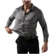 thumbnail image 2 of pstuiky Camisas de invierno de manga larga para hombre, Camisa informal de manga larga con botones y elástico para hombre camisetas de hombre s, 2 of 9