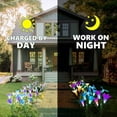 thumbnail image 4 of Solar Lights Outdoor Garden Decorative Flowers, Waterproof Solar Garden Lights, Multi-Color LED Solar Powered Landscape Lights for Yard Garden Patio-Blue&31.5inch, 4 of 9