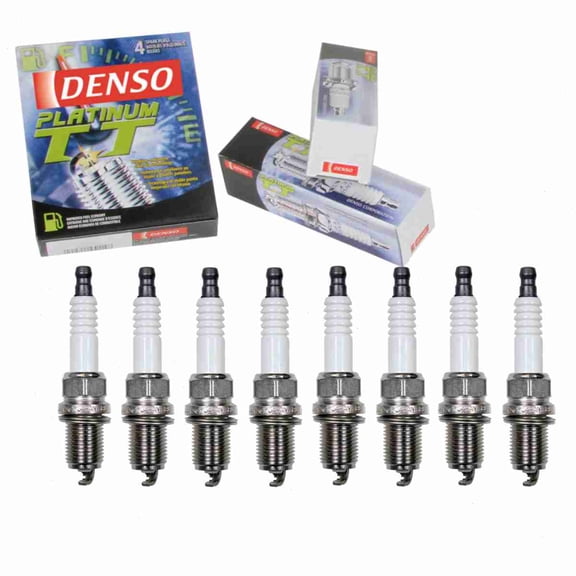 8 pc DENSO Platinum TT Spark Plugs compatible with Jaguar S-Type 4.0L V8 2000-2002