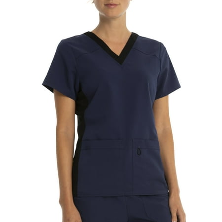 Scrubstar Women's Flexible Stretch Knit Side Panel V-Neck Scrub Top WD803