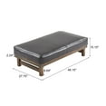 thumbnail image 3 of GDF Studio Modern Upholstered Cocktail Ottoman Bench with PU Cushion Top, Brown, 3 of 9