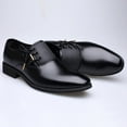 thumbnail image 6 of KDFJPTH Men's Business Attire Casual Shoes British Pointed Solid Color Lace Up Leather Shoes Men Shoes Casual Boots Leather Comfortable Non Work Shoes, 6 of 9