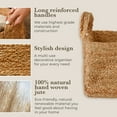 GooBloo Handmade Woven Basket 100 Jute 10” x 7” Set of 2 Storage