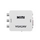 thumbnail image 1 of Adaptador VGA a AV Mini adaptador VGA a AV Convertidor de ABS Shell Video para TV / comput Abanopi Adaptador, 1 of 6