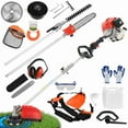thumbnail image 2 of Backpack String Trimmer,Cordless 52CC 2 Stroke Petrol Pole Hedge Trimmer Chain Saw Brush Cutter with Guard Accessories for Garden and Yard from US Fast Arrival, 2 of 9