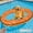 Orange, variant on 55'' x 35'' Inflatable Dog Pool Float with Rope, Portable Puppy Raft for Pool or Lake, Floating Pet Float for Small Medium Large Dogs, Up to 80 lb
