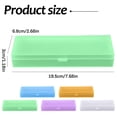 thumbnail image 2 of Frosted Plastic Pencil Case, 7.68X2.68X1.18" Clear Pencil Box with Flip Lid, Snap Lock Pencil Organizer, Elongated Hard Writing Supplies Container, Desktop Stationery Holder, Accessory Storage Box, 2 of 4