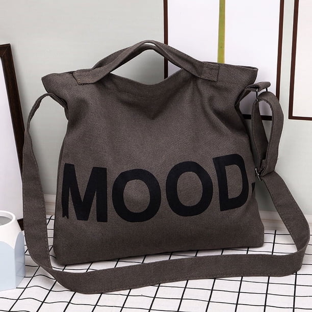 Bolso de lona de gran capacidad, estilo cruzado, bolso de mano para estudiantes, bolso de hombro para mujeres, bolso de mano portátil para hombres