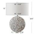 thumbnail image 6 of SAFAVIEH Lindsey 26.5 in. H Mosaic Shell Round Table Lamp, Cream, 6 of 7