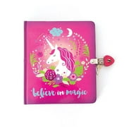Playhouse Lock & Key Believe In Magic Unicorn Foil Lined Pages Diary For Kids 6+