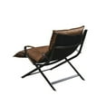 thumbnail image 4 of Accent Chair with Leatherette Seat and Sloped Arms, Brown, 4 of 5