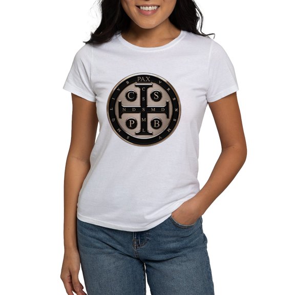CafePress - St. Benedict Medal T Shirt - Women's Classic T-Shirt