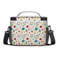thumbnail image 3 of Lunch Box Pioneer Flower Floral Print Pattern Insulated Lunch Bag for Women Men,Medium Leakproof Lunchbox Cooler Bag Adjustable Strap,10 X 6.7 X 8 Inches, 3 of 6