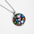 thumbnail image 4 of Football Stunning Glass Circular Pendant Necklace - Fashionable and Elegant Necklaces for Women, 4 of 5