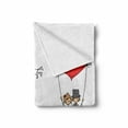 thumbnail image 2 of Wedding Soft Flannel Fleece Throw Blanket, Cartoon Couple Romantic Caricatures Getting Married Newlywed Happiness, Cozy Plush for Indoor and Outdoor Use, 50" x 60", Red Mint Green Grey, by Ambesonne, 2 of 6