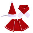 thumbnail image 1 of Gorro, capa y bufanda de Papá Noel ajustables para mascotas, disfraz navideño para cachorros, gatitos, gatos pequeños, perros y mascotas., 1 of 5