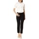 thumbnail image 2 of Blusa elegante de satén con cuello atado para mujer INSPIRE CHIC, camisa de oficina de manga corta con botones, talla XS, blanca, 2 of 7