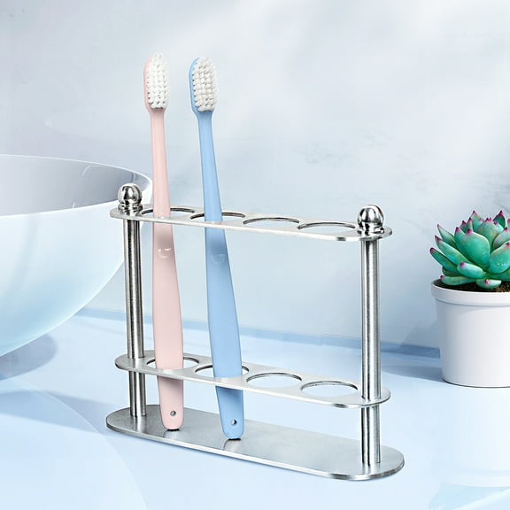 Toothbrush Holders for Bathroom, Stainless Steel Electric Toothbrush Holder With a non-slip mat base,Toothbrush Toothpaste Razor Holder for Shower, Bathroom Accessories