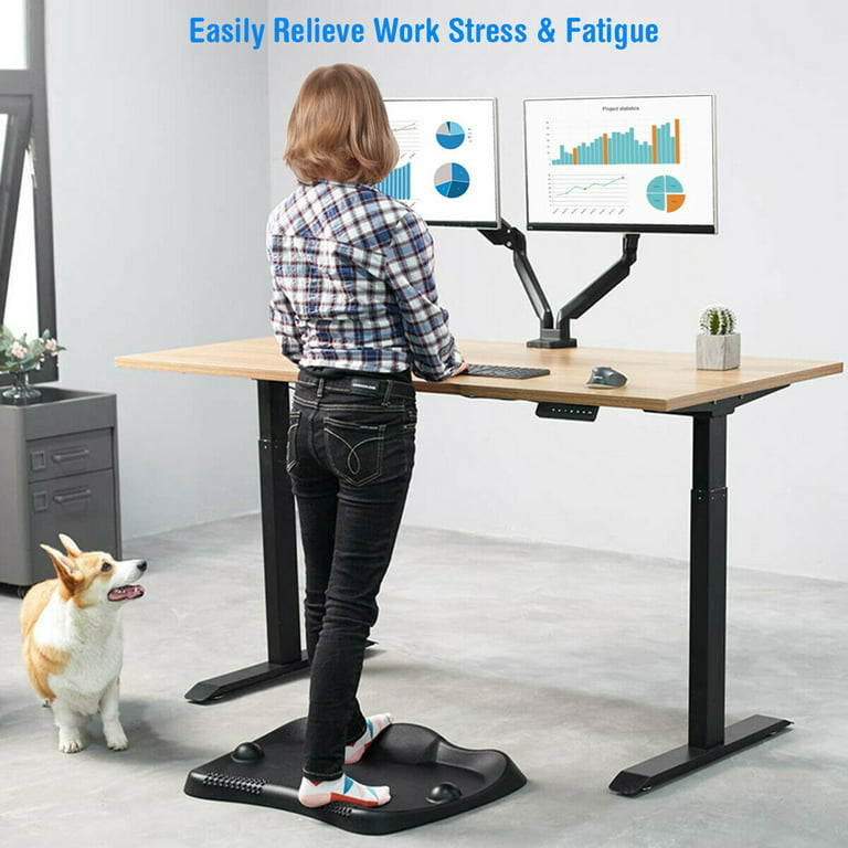 FLEXISPOT Ergonomic Office Standing Desk Mat and Kitchen  Not-Flat Anti-Fatigue Comfort Floor Mat 32.3 in x 20.5 in x 0.98 in for Stand  Up Desk with Massage Points Black : Office