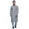 thumbnail image 1 of Atasi Kurta Pyjama de Designer pour Hommes Imprimé Style Angrakha Vêtements d'Été Décontractés, 1 of 5