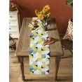 thumbnail image 5 of Table Runner Dresser Scarves 48 Inch Long, Mid Century Geometric Splicing Art Linen Dining Table Runners Circle Square with Stripe Dot Tabletop Scarf for Wedding Holiday Party Kitchen, 5 of 7