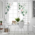 thumbnail image 5 of Easter Bunny Blackout Curtains for Bedroom, Eucalyptus Leaves Grey Checkered Farmhouse Thermal Insulated Kitchen Drapes with Grommets, Light Blocking Window Treatment, 2 Panels 42" x 45", 5 of 7