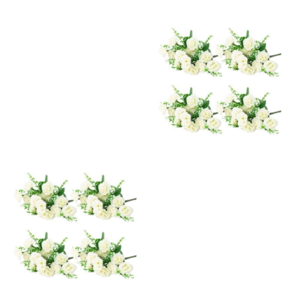Flor artificial Cateissary 4X Calcomanía Blanco 2Conjunto