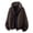 Coffee, variant on Mens Jackets Waffle Knit Hooded Full Zip Up Jacket Relaxed Fit Elastic Cuffs Lounge Coat with Pockets Fall Winter Fashion Commuting Outerwear