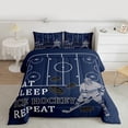 thumbnail image 2 of Castle Fairy Boys Girls Eat Sleep Ice Hockey Bedding Comforter Set 2pcs,Ball Gamer Twin Comforter Sets Microfiber,Sport Theme Breathable Bedding Set,Luxury Bedroom Decor,Reversible, 2 of 8