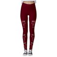 thumbnail image 1 of Zhanying Leggings Arbre de Noël pour Femmes Mignons Drôles Amincissants Rehausse-Fesses Coupe Noir Collants d'Hiver Rouges P, 1 of 5