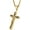 Gold, variant on Catholic Jesus Christ on INRI Cross Crucifix Gold Silver Tone stainless steel Pendant Necklace 22+2 Chain