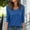 Dark Blue, variant on 3/4 Sleeve Blouses for Women V Neck Pleated Tops with Pockets Summer Comfort Pullover Casual Loose Fit Basic Tee 2026 Dark Gray L