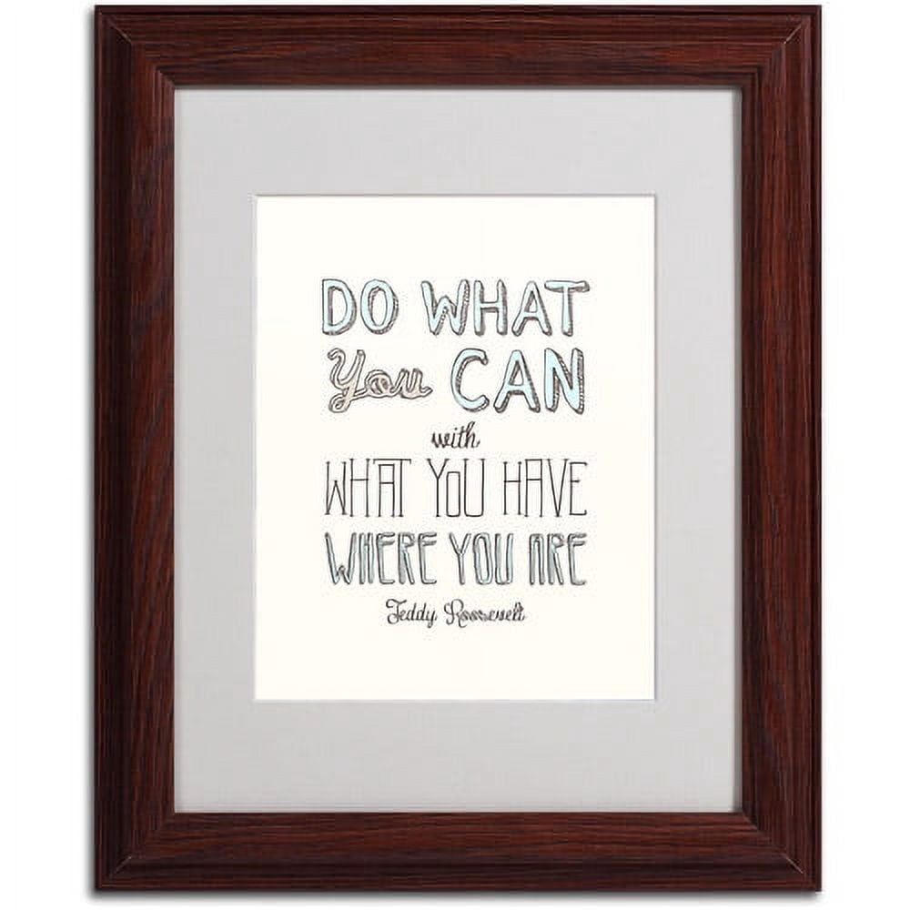 Trademark Fine Art "Do What You Can II" Canvas Art by Megan Romo, Wood Frame