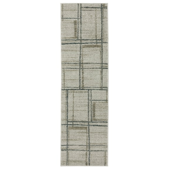 Alton Modern & Contemporary Rug 501Z9 in Grey Runner 2' 2" X 7 ' 6"