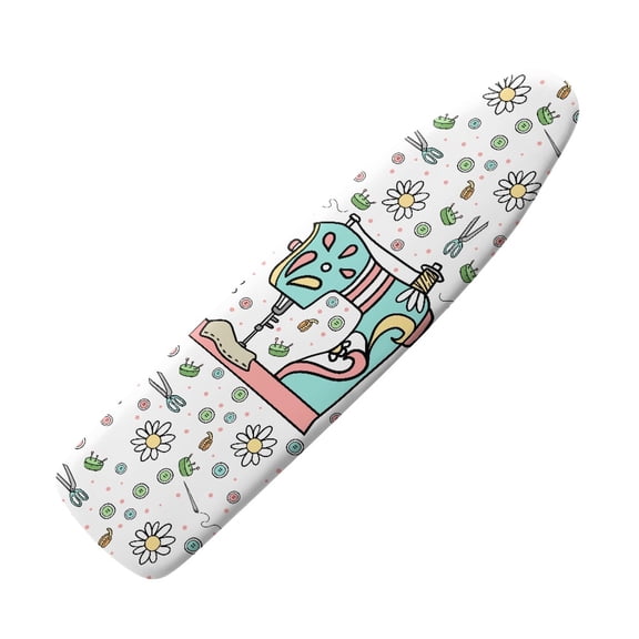 HELLHERO Ironing Board Cover Only (No Board), Cute Cartoon Sewing Machine Print, Quilting & Craft Hobby Room Decor, Standard Size 15x54"