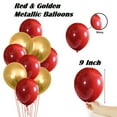 thumbnail image 3 of FH  50pcs Red And Golden Balloon Birthday Decoration Item Metallic Red & Golden For Celebration Birthday, Anniversary, Baby Shower & Evets, 3 of 4