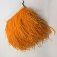 thumbnail image 2 of 1 yarda de plumas de avestruz teñidas para confección, iluminación, decoración y manualidades de ropa. naranja, 2 of 4