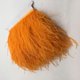 thumbnail image 2 of 1 yarda de plumas de avestruz teñidas para confección, iluminación, decoración y manualidades de ropa. naranja, 2 of 4