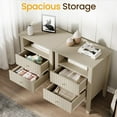 thumbnail image 2 of CozyHome Fluted Nightstand Set of 2, Modern Side Table with 2 Drawers & Storage Shelf, Wood End Table for Living Room, Bedroom, Beige, 2 of 7