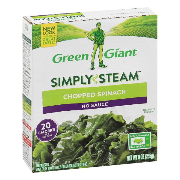Green Giant Simply Steam Chopped Spinach, Frozen, 9 oz Walmart