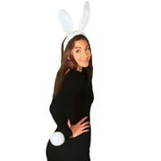 Star Power Bunny Rabbit Ears And Tail Set 2pc Accessory Kit, White, One-Size