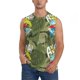 thumbnail image 1 of Balery Surfing Dinosaur Camisetas sin mangas para hombre, absorbe la humedad y protege contra el mal olor.-3X-Large, 1 of 7