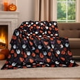 thumbnail image 3 of Hitime Halloween Throw Blanket - Halloween Pumpkin Bat, Ultra-Soft Plush Blanket, Lightweight Warm Decor for Bed, Couch, Movie Nights (Throw - 50"x60"), 3 of 7