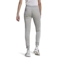 thumbnail image 2 of adidas 3-Stripes Fleece Cuffed Pants (Womens, Medium Grey Heather/White 1, LG, One Size), 2 of 2
