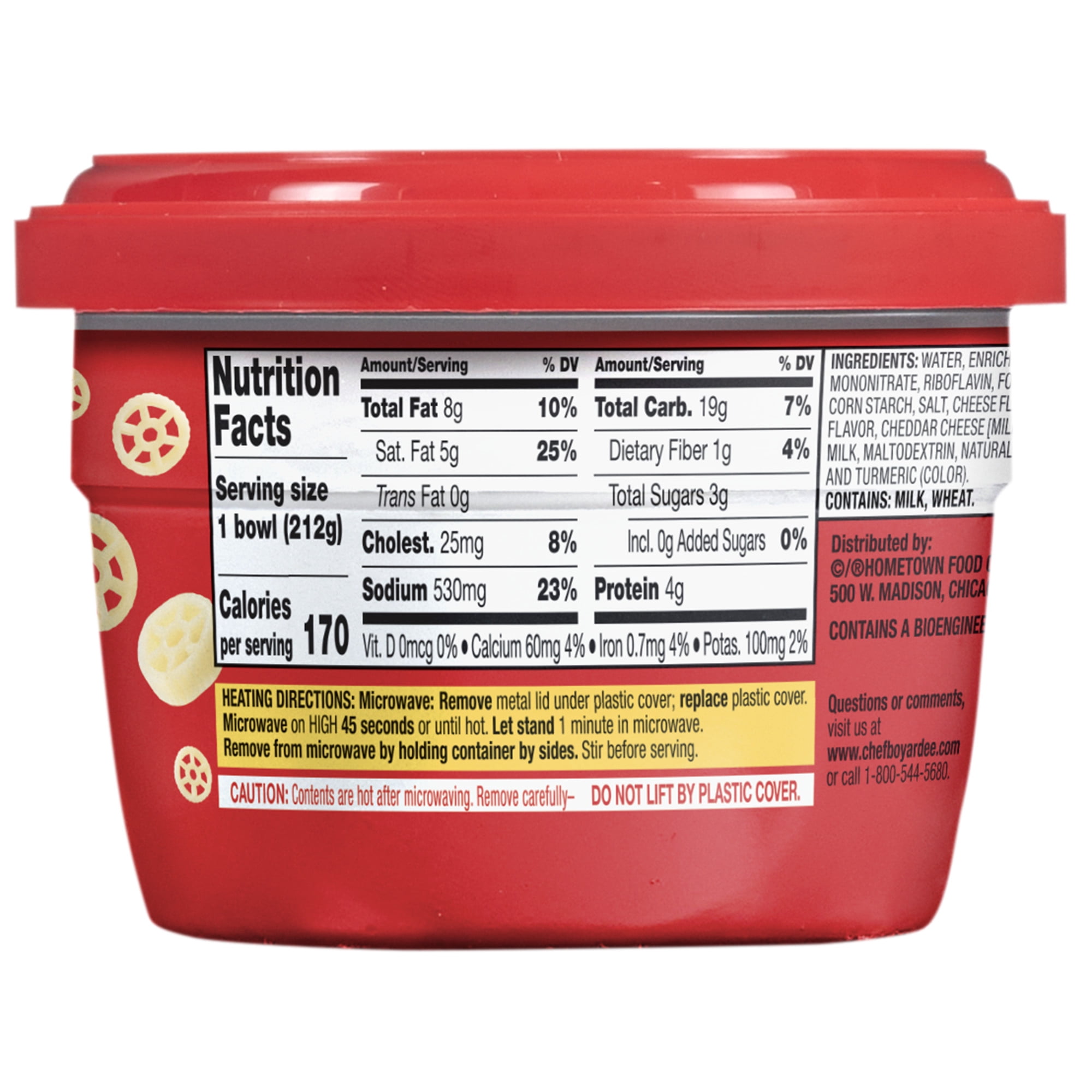 (12 pack) Chef Boyardee Pasta in Butter Sauce Microwavable Cup, 7.5 oz