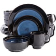 thumbnail image 4 of Gibson Bella Galleria 16 Piece Reactive Dinnerware Set,Green/Black, 4 of 4